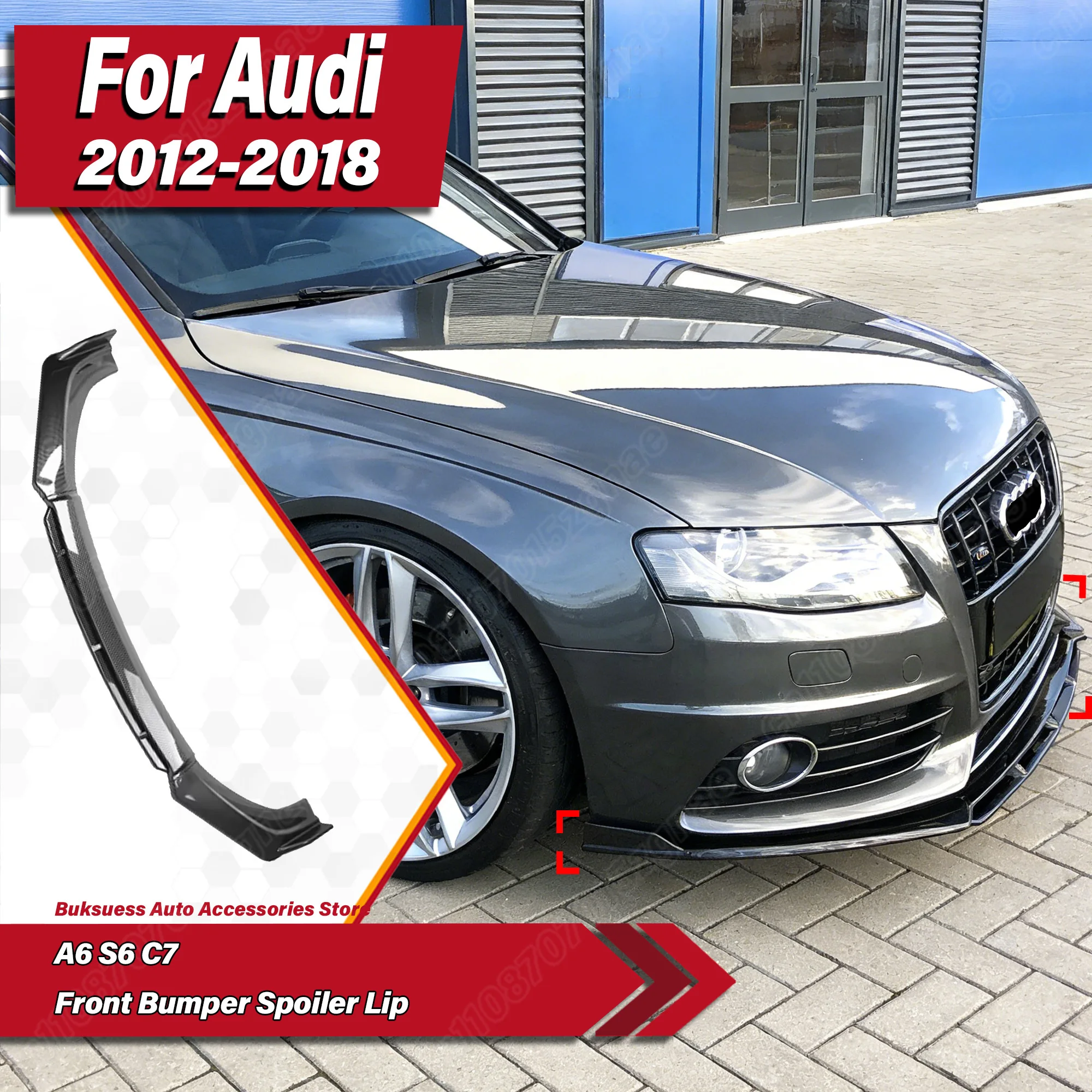 For Audi A6 S6 C7 2012 2013 2014 2015 2016 2017 2018 Front Bumper Spoiler Chin Lip Racing Splitter Guard Protector Car Body Kit
For Audi A6 S6 C7 2012 2013 2014 2015 2016 2017 2018 Front Bumper Spoiler Chin Lip Racing Splitter Guard Protector Car Body Kit