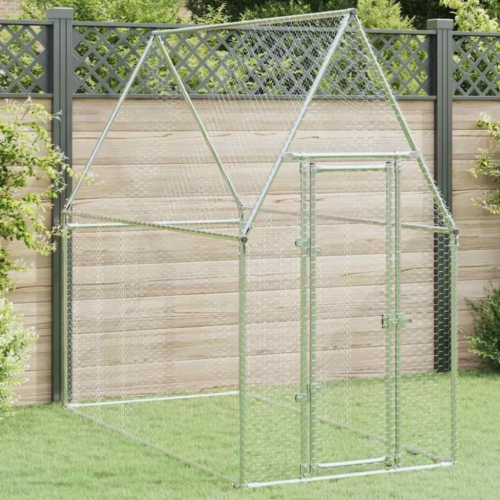 Galvanized Steel Chicken Cage, Metal Chicken Coop Poultry Cage Duck Rabbit Cat House, 78.7"x39.4"x74.8",-451
Galvanized Steel Chicken Cage, Metal Chicken Coop Poultry Cage Duck Rabbit Cat House, 78.7"x39.4"x74.8",-451