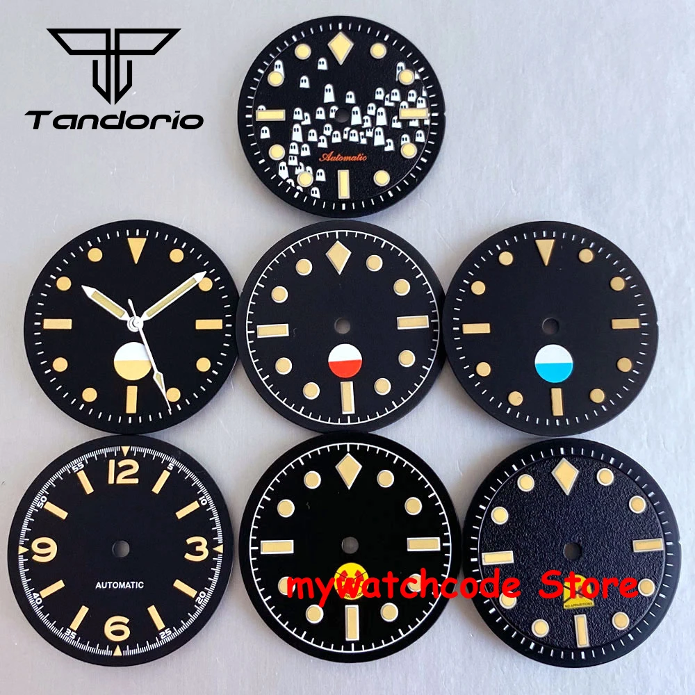 29mm Full Night Light Retro Dial 50- FATHOMS Retro Watch Dial Ghost Green Blue Lume fit NH35 PT5000 miyota8215 Movt Watch Parts
29mm Full Night Light Retro Dial 50- FATHOMS Retro Watch Dial Ghost Green Blue Lume fit NH35 PT5000 miyota8215 Movt Watch Parts
