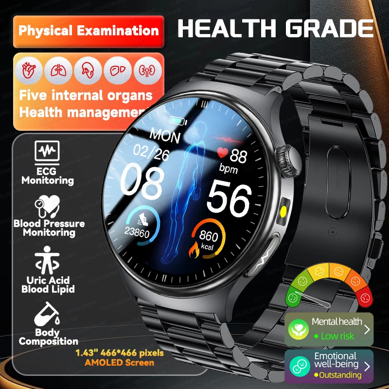 New Hot sale Micro Physical Examination Smart Watch Uric Acid Five Organ Health Watches For Men 1.43" AMOLED ECG SmartBracelet
New Hot sale Micro Physical Examination Smart Watch Uric Acid Five Organ Health Watches For Men 1.43" AMOLED ECG SmartBracelet