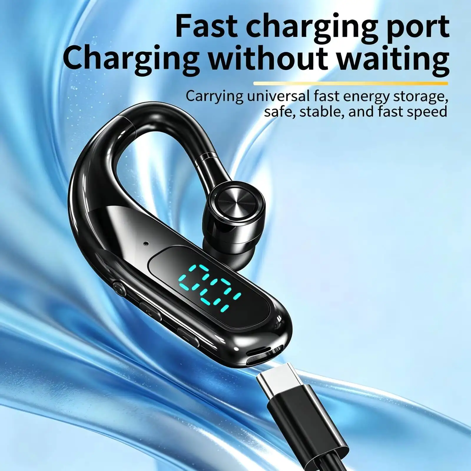 Hi‑Fi Stereo Wireless Sports Earphones 180° Rotatable Single Ear-Hook Bluetooth6.0 Headphone for Business Driving Gaming
Hi‑Fi Stereo Wireless Sports Earphones 180° Rotatable Single Ear-Hook Bluetooth6.0 Headphone for Business Driving Gaming