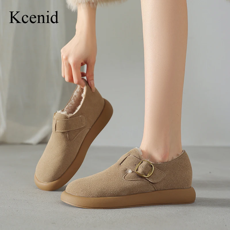 Kcenid/женская модная зимняя теплая обувь из флока с квадратными пуговицами, повседневные лоферы без шнуровки с круглым носком для повседневной работы, размер 33-43
Kcenid/женская модная зимняя теплая обувь из флока с квадратными пуговицами, повседневные лоферы без шнуровки с круглым носком для повседневной работы, размер 33-43