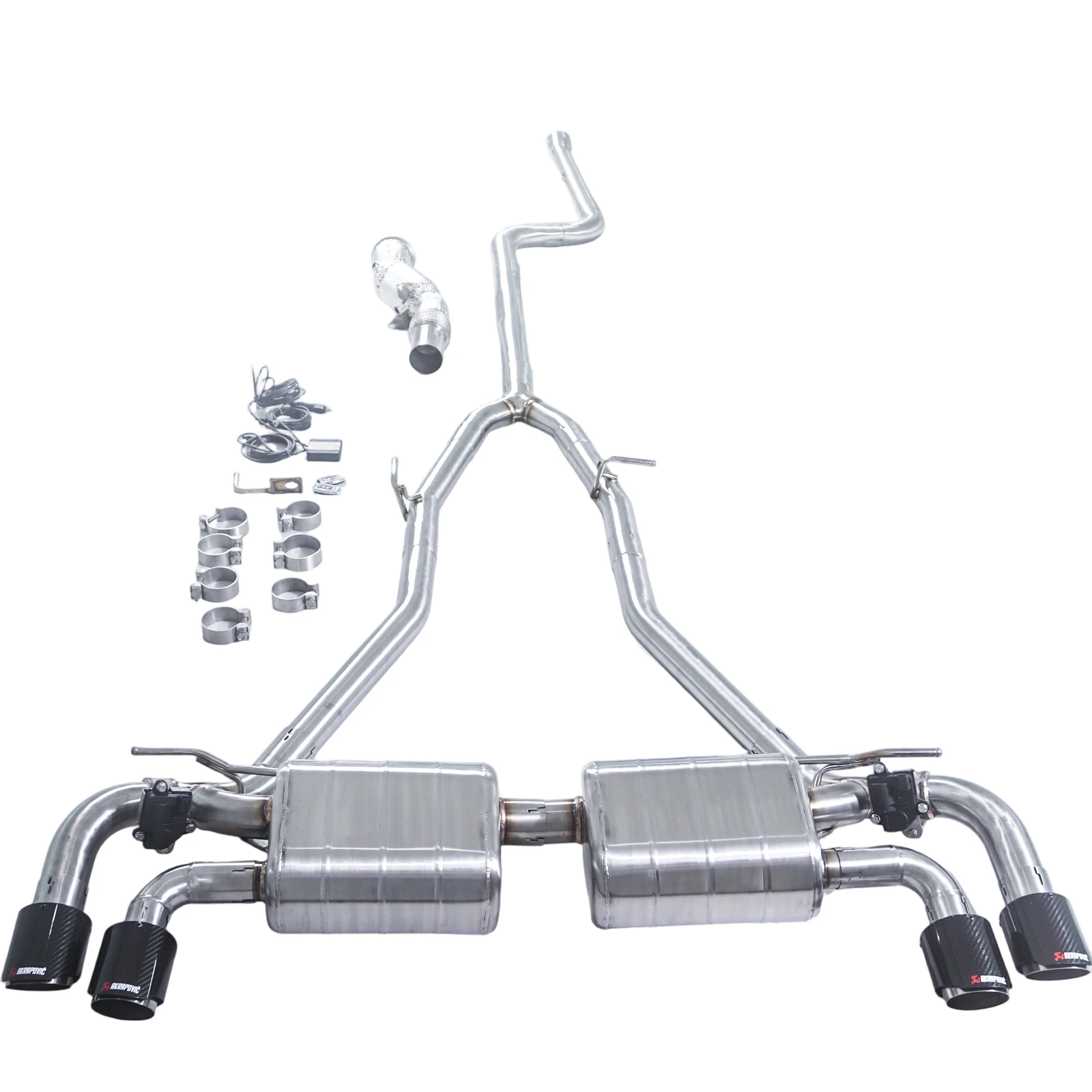 GFC/ for BMW 540i 530i G30 3.0T catless downspout +Catback 304 stainless steel with valve performance exhaust pipe
GFC/ for BMW 540i 530i G30 3.0T catless downspout +Catback 304 stainless steel with valve performance exhaust pipe