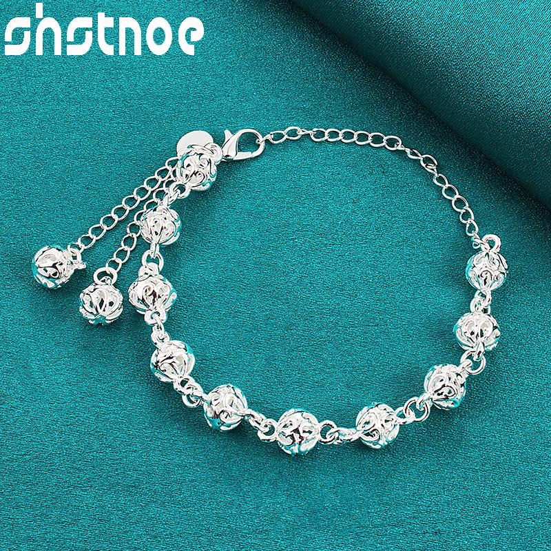 SHSTONE 925 Sterling Silver Hollow Ball Chain Bracelet For Women Fashion Party Engagement Wedding Birthday Gift Charm Jewelry
SHSTONE 925 Sterling Silver Hollow Ball Chain Bracelet For Women Fashion Party Engagement Wedding Birthday Gift Charm Jewelry