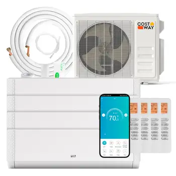 36K BTU 4 Zone 9K 18K BTU 21.5 SEER2 Mini Split Air Conditioner Work with Alexa