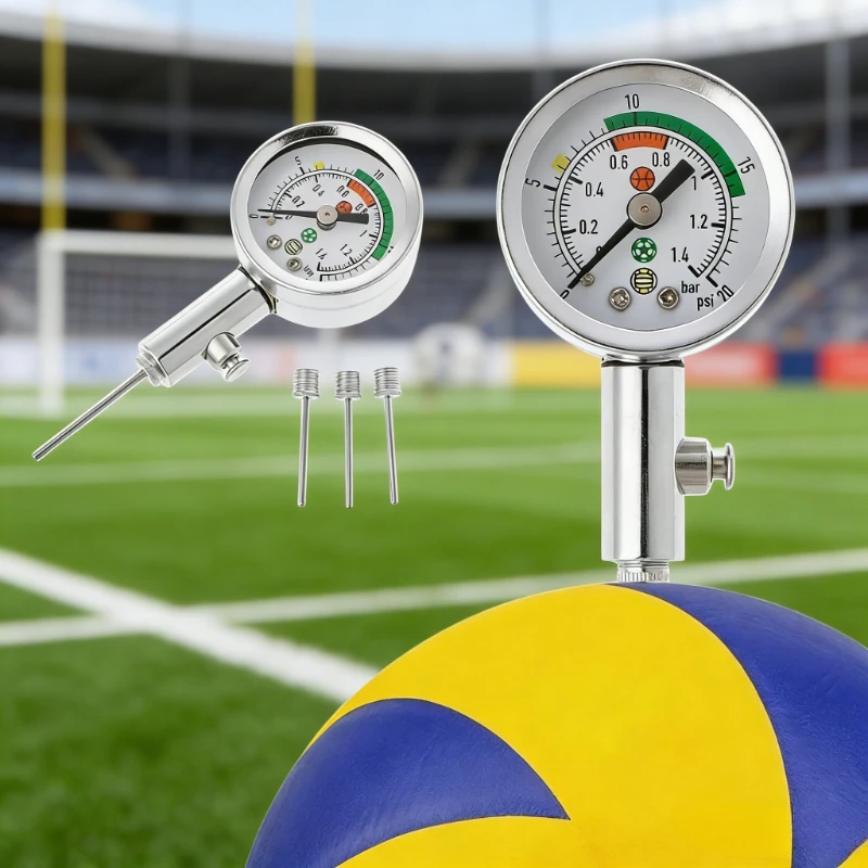 1PC Referee Ball Pressure Gauge Analog Type For Soccer Basketball Volleyball Professional Metal Air Pressure Tester Ball Sports
1PC Referee Ball Pressure Gauge Analog Type For Soccer Basketball Volleyball Professional Metal Air Pressure Tester Ball Sports