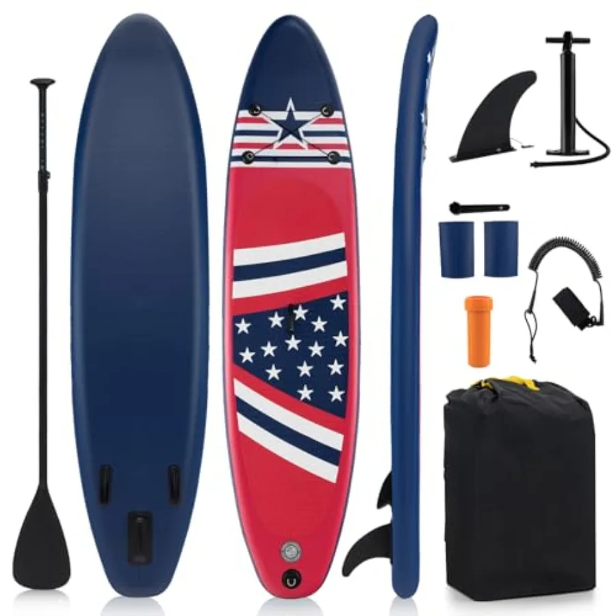 Inflatable Stand Up Paddle Board for Adults and Youth: Wide Non-Slip EVA Deck Blue Includes Leash D-Rings Hand Pump Adjustable
Inflatable Stand Up Paddle Board for Adults and Youth: Wide Non-Slip EVA Deck Blue Includes Leash D-Rings Hand Pump Adjustable