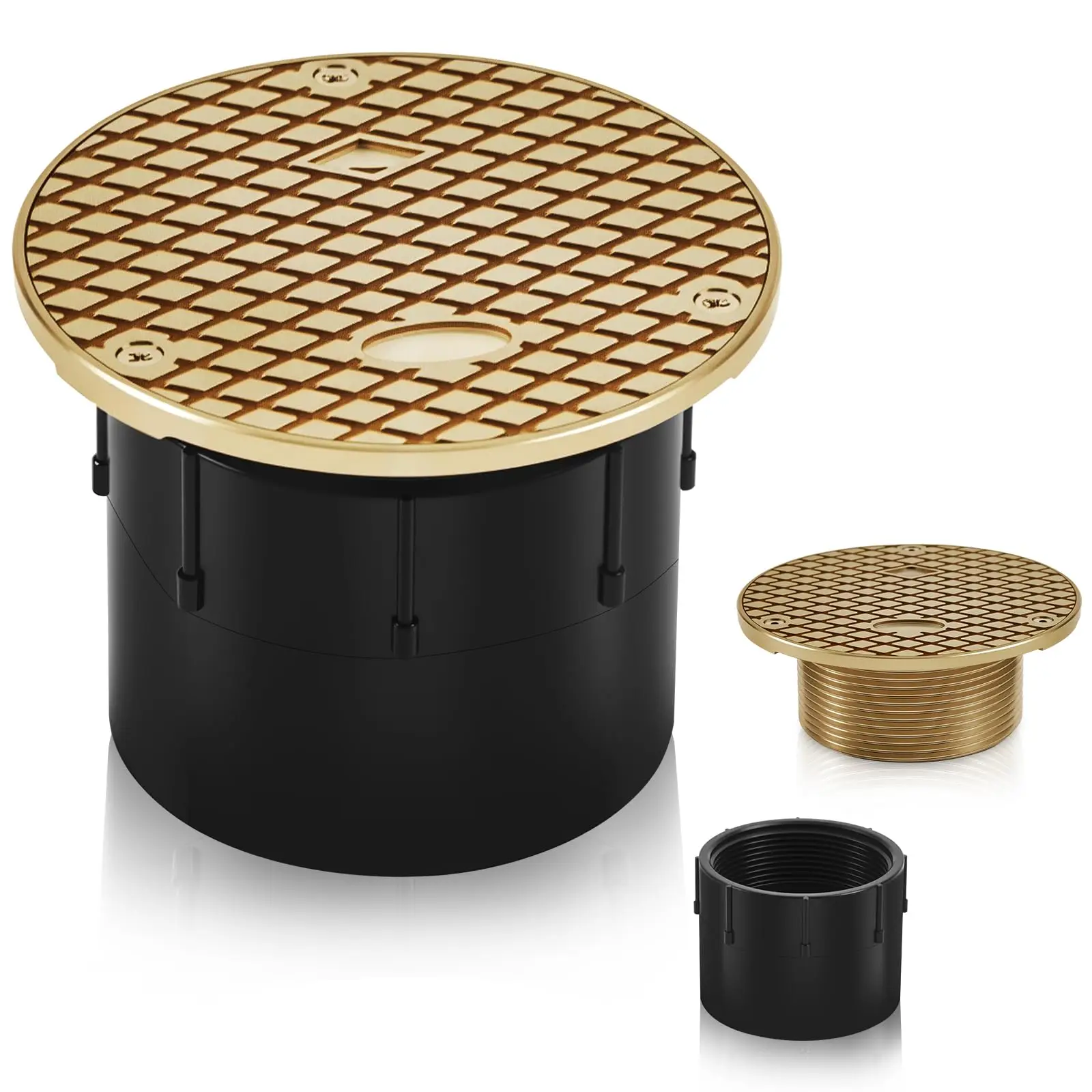 Adjustable Floor Cleanout 3 Inch ABS Drain With Nickel Alloy Cover For Patio Walkway
Adjustable Floor Cleanout 3 Inch ABS Drain With Nickel Alloy Cover For Patio Walkway
