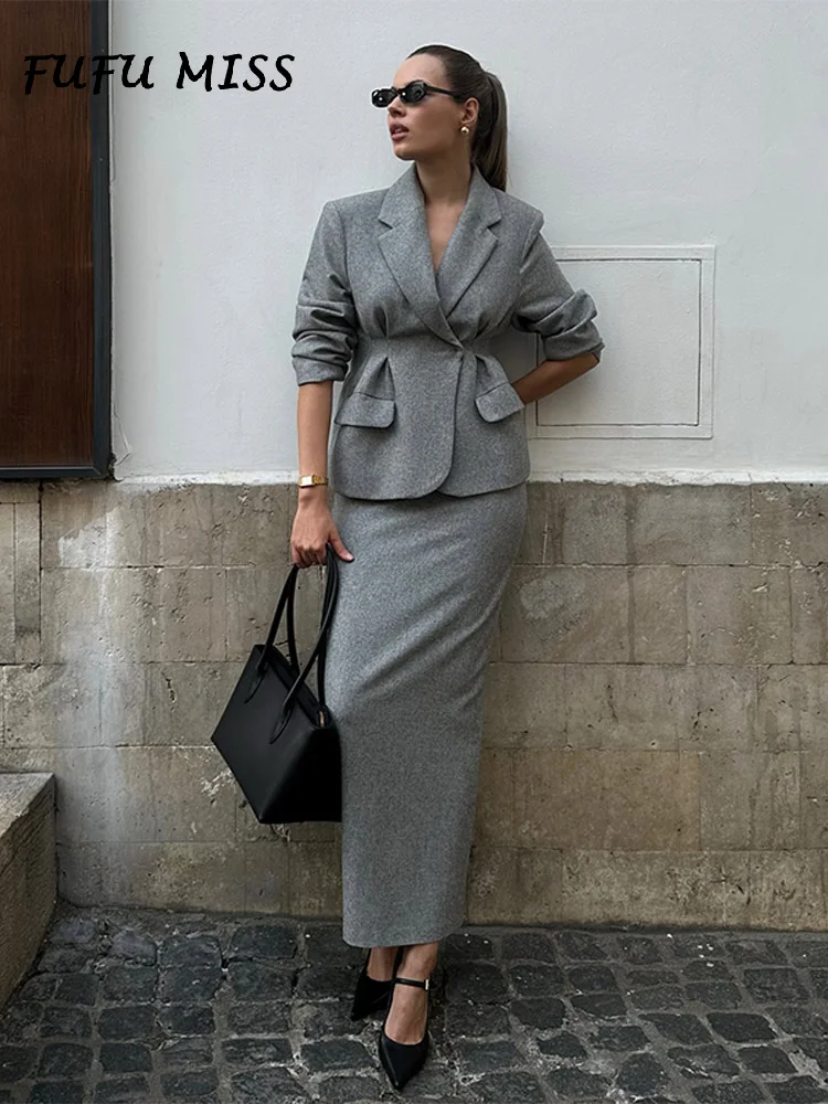 Elegant Long Skirt Set Women Slim Summer V-neck Skirts Sets Woman Back Split Ankle-length Skirts Sets Solid Suit Office Lady
Elegant Long Skirt Set Women Slim Summer V-neck Skirts Sets Woman Back Split Ankle-length Skirts Sets Solid Suit Office Lady