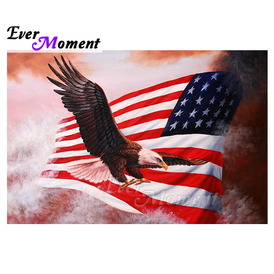 Алмазная картина Ever Moment Eagle America Flag Artwork, полная квадратная круглая дрель, картина со стразами, алмазная вышивка ASF2018 
Алмазная картина Ever Moment Eagle America Flag Artwork, полная квадратная круглая дрель, картина со стразами, алмазная вышивка ASF2018