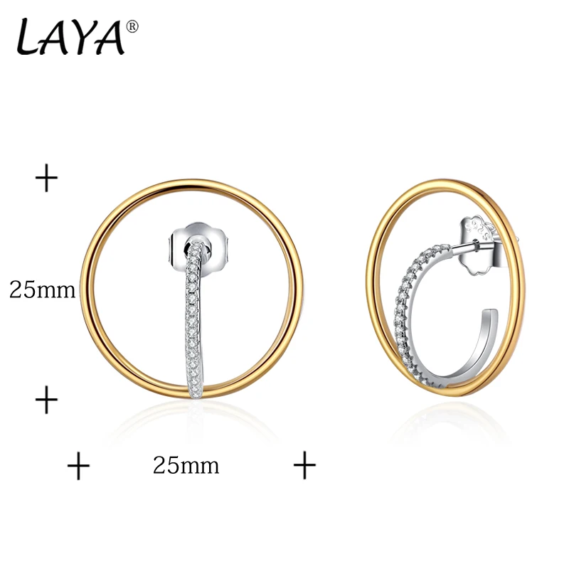 LAYA Real 925 Серебряные кольцевые серьги, подходящие для женщин, блестящий циркон круглый двойной декларативный круглый минимализм премиум ювелирные изделия
LAYA Real 925 Серебряные кольцевые серьги, подходящие для женщин, блестящий циркон круглый двойной декларативный круглый минимализм премиум ювелирные изделия