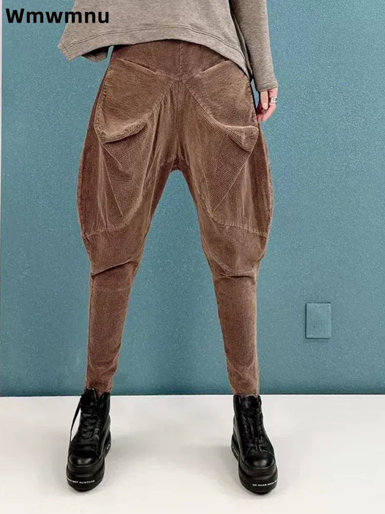 Корейские вельветовые шаровары, мешковатые модные женские повседневные брюки, эластичные свободные толстые уличные брюки до щиколотки, калька
Корейские вельветовые шаровары, мешковатые модные женские повседневные брюки, эластичные свободные толстые уличные брюки до щиколотки, калька