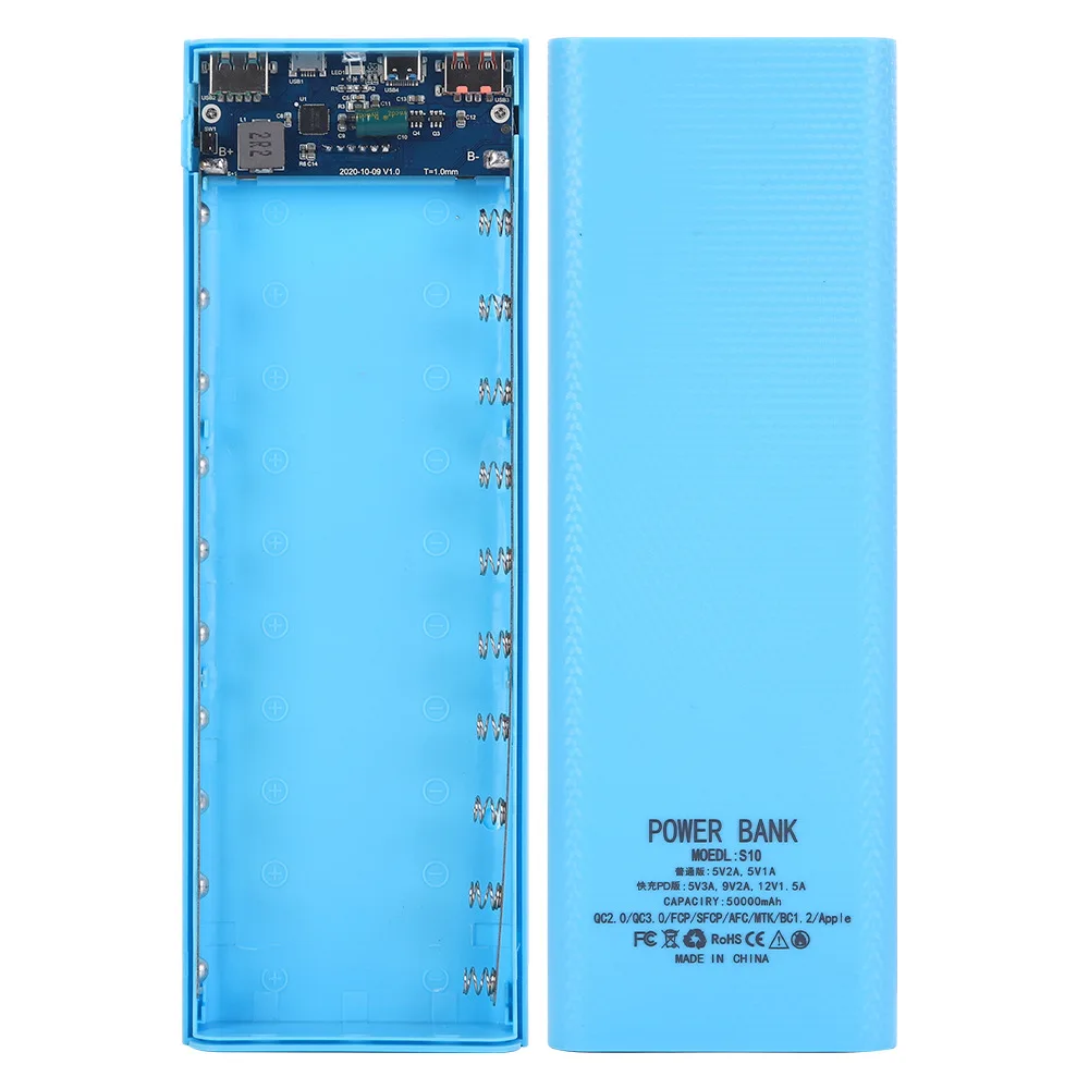 22.5W Quick Charging No Welding Battery Storage Box Type C Micro Usb Input 10*18650 Battery Power Bank Shell DIY Holder Case
22.5W Quick Charging No Welding Battery Storage Box Type C Micro Usb Input 10*18650 Battery Power Bank Shell DIY Holder Case