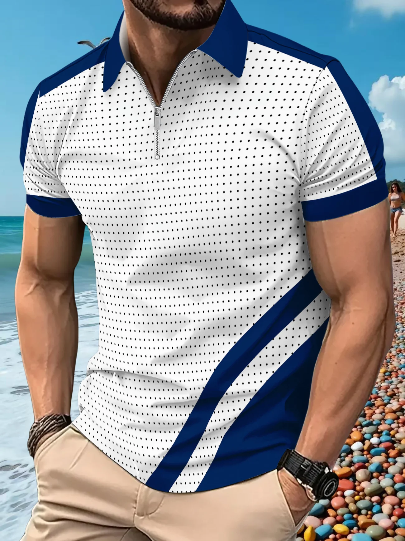 2025 summer POLO shirt button-up color lapel short sleeve men's comfortable fashion fitness sports breathable polo shirt
2025 summer POLO shirt button-up color lapel short sleeve men's comfortable fashion fitness sports breathable polo shirt