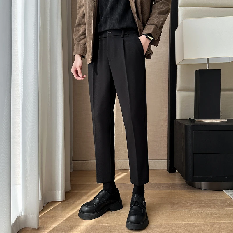 2026 Spring Solid Color Woolen Suit Pants Men Slim Fit Office Social Casual Business Pant Wedding Party Trousers Men Clothing
2026 Spring Solid Color Woolen Suit Pants Men Slim Fit Office Social Casual Business Pant Wedding Party Trousers Men Clothing