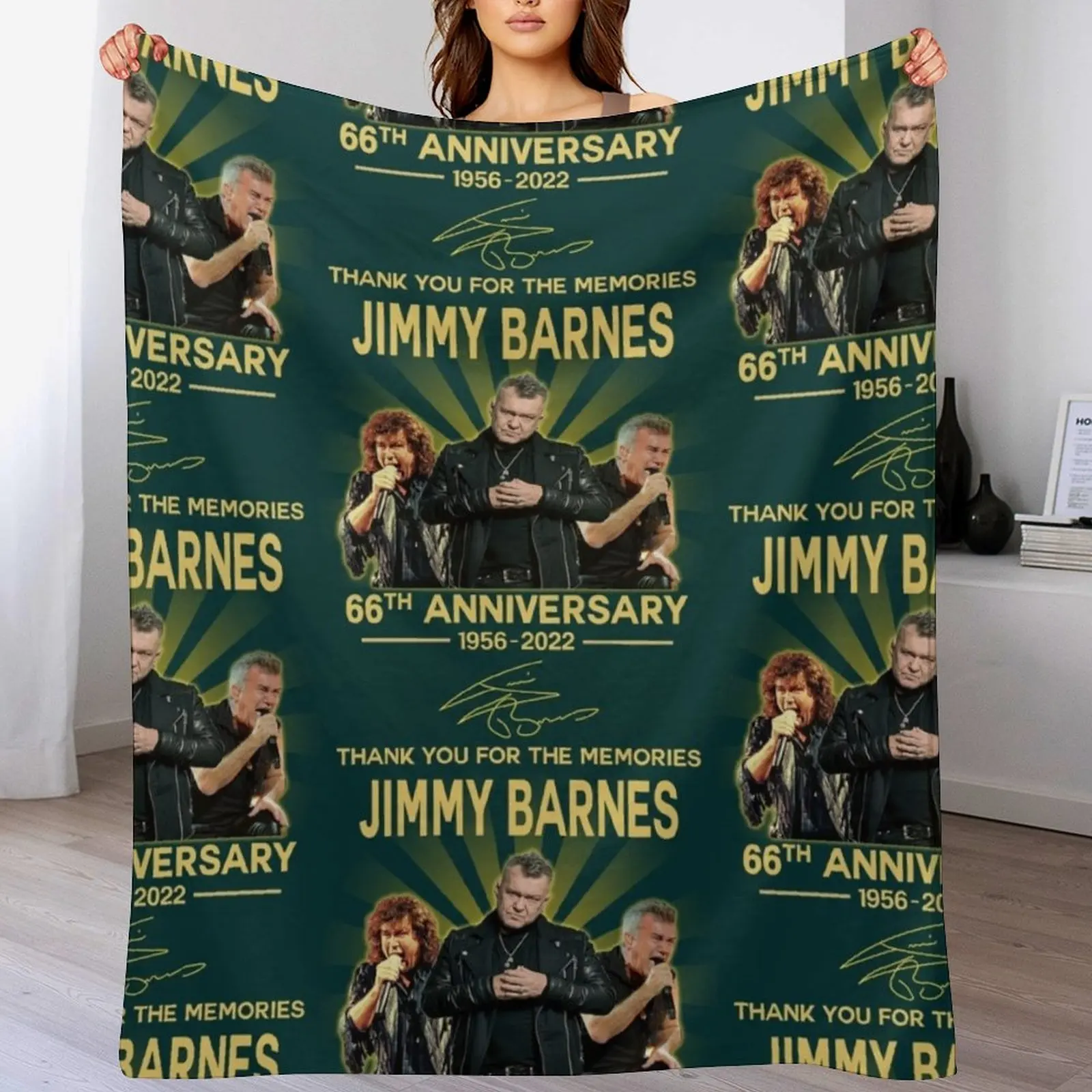 Jimmy Barnes 66th Aniversary 1956-2022, Thanks You For The Memoryes Throw Blanket Soft Breathable Blanket for Night Sleeping
Jimmy Barnes 66th Aniversary 1956-2022, Thanks You For The Memoryes Throw Blanket Soft Breathable Blanket for Night Sleeping