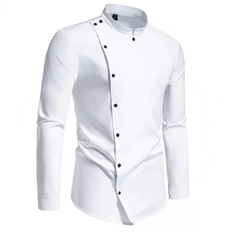 Long Sleeve Stand Collar Shirt Men Restaurant Chef Uniform Clothes 2026 Classic Business Casual Camisas Streetwear Mens Shirts
Long Sleeve Stand Collar Shirt Men Restaurant Chef Uniform Clothes 2026 Classic Business Casual Camisas Streetwear Mens Shirts