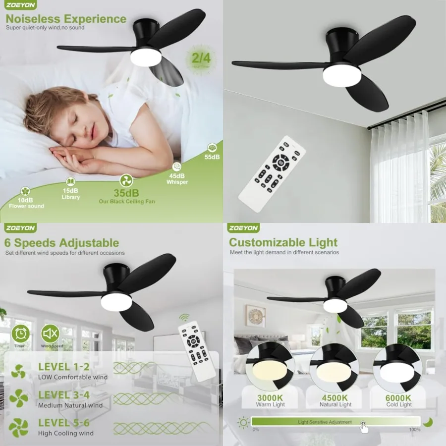 Small Ceiling Fan with Light - Flush Mount Ceiling Fan with Lights and Remote, Low Profile Ceilg Fans with 3 Reversible Blades,
Small Ceiling Fan with Light - Flush Mount Ceiling Fan with Lights and Remote, Low Profile Ceilg Fans with 3 Reversible Blades,