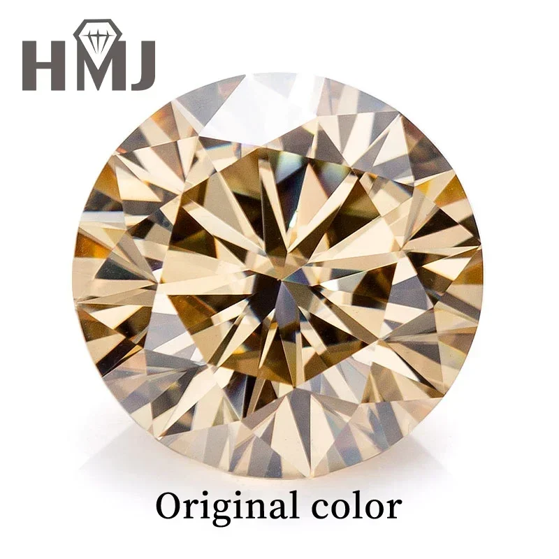 Moissanite Stone Round Cut Champagne Colored Lab Grown Diamond VVS1 Custom Jewelry Making Loose Gemstone with GRA Report
Moissanite Stone Round Cut Champagne Colored Lab Grown Diamond VVS1 Custom Jewelry Making Loose Gemstone with GRA Report