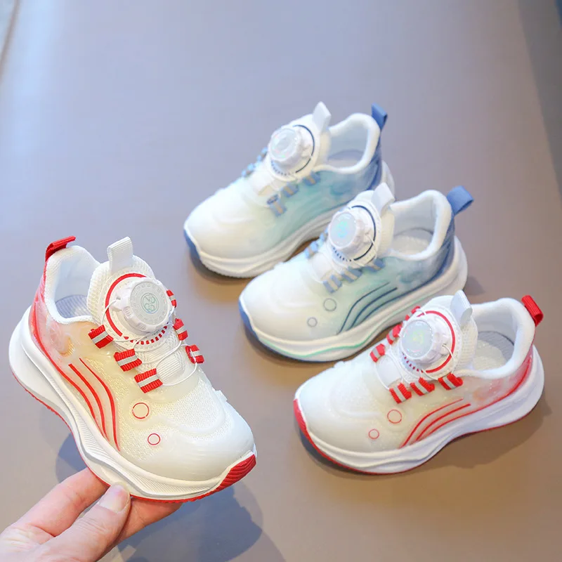 Children's Sports Shoes Rotating Button Girls' Running Sneakers Breathable Baby Mesh Shoe Anti-Slip
Children's Sports Shoes Rotating Button Girls' Running Sneakers Breathable Baby Mesh Shoe Anti-Slip