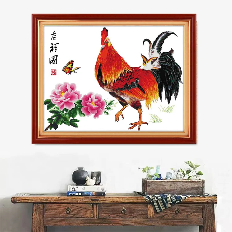 Вышитая вручную большая вышивка крестиком с изображением петуха, современный простой дизайн, хлопковая ткань, декор для гостиной и спальни, бренд Happy 99
Вышитая вручную большая вышивка крестиком с изображением петуха, современный простой дизайн, хлопковая ткань, декор для гостиной и спальни, бренд Happy 99