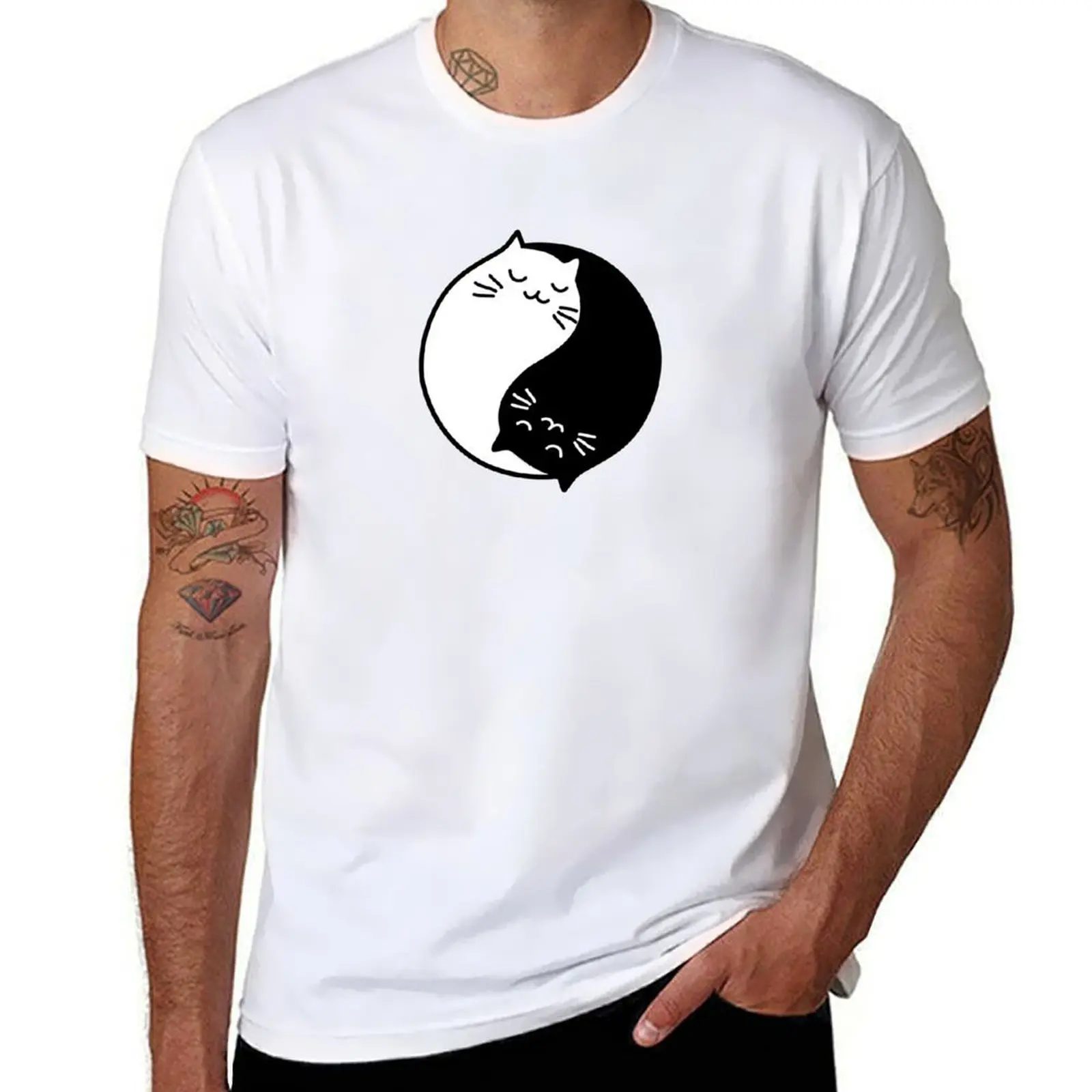Cute yin yang cats T-Shirt t shirt man designer man t shirts cotton T-Shirt
Cute yin yang cats T-Shirt t shirt man designer man t shirts cotton T-Shirt