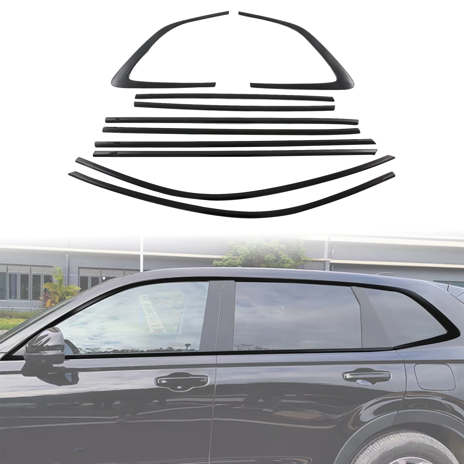 For Honda CRV CR-V 2023 2024 2025 Glossy Black Exterior Window Sill Molding Strips Decor Cover Trim ABS Car Accessories 10pcs
For Honda CRV CR-V 2023 2024 2025 Glossy Black Exterior Window Sill Molding Strips Decor Cover Trim ABS Car Accessories 10pcs