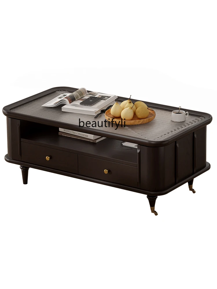 American Retro Pure Solid Wood Coffee Table TV Cabinet Living Room French Coffee Table Living Room Tea Table Small Apartment
American Retro Pure Solid Wood Coffee Table TV Cabinet Living Room French Coffee Table Living Room Tea Table Small Apartment