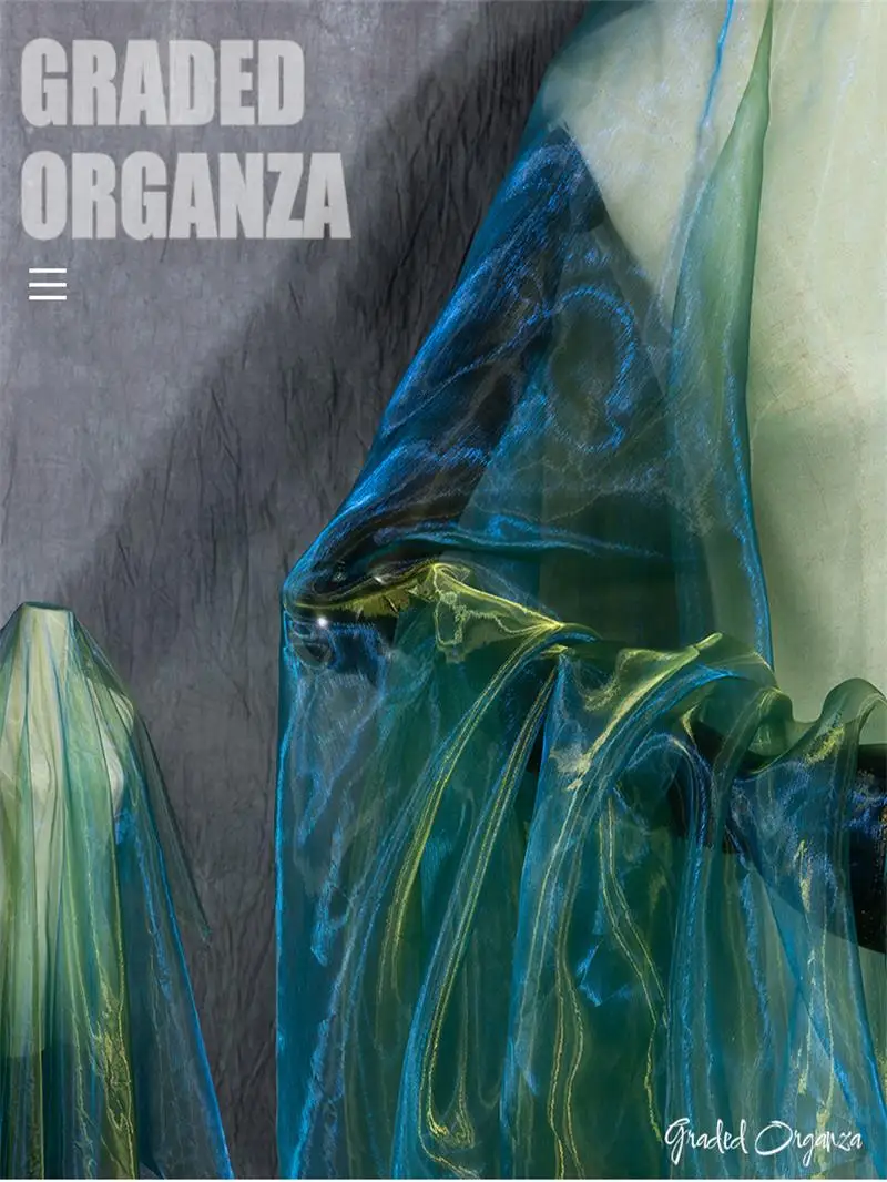 Organza Fabric Laser Gradient Dress DIY Handmade Clothing Material Flower Wedding Stage Background Fabric Decoration Soft Yarn
Organza Fabric Laser Gradient Dress DIY Handmade Clothing Material Flower Wedding Stage Background Fabric Decoration Soft Yarn