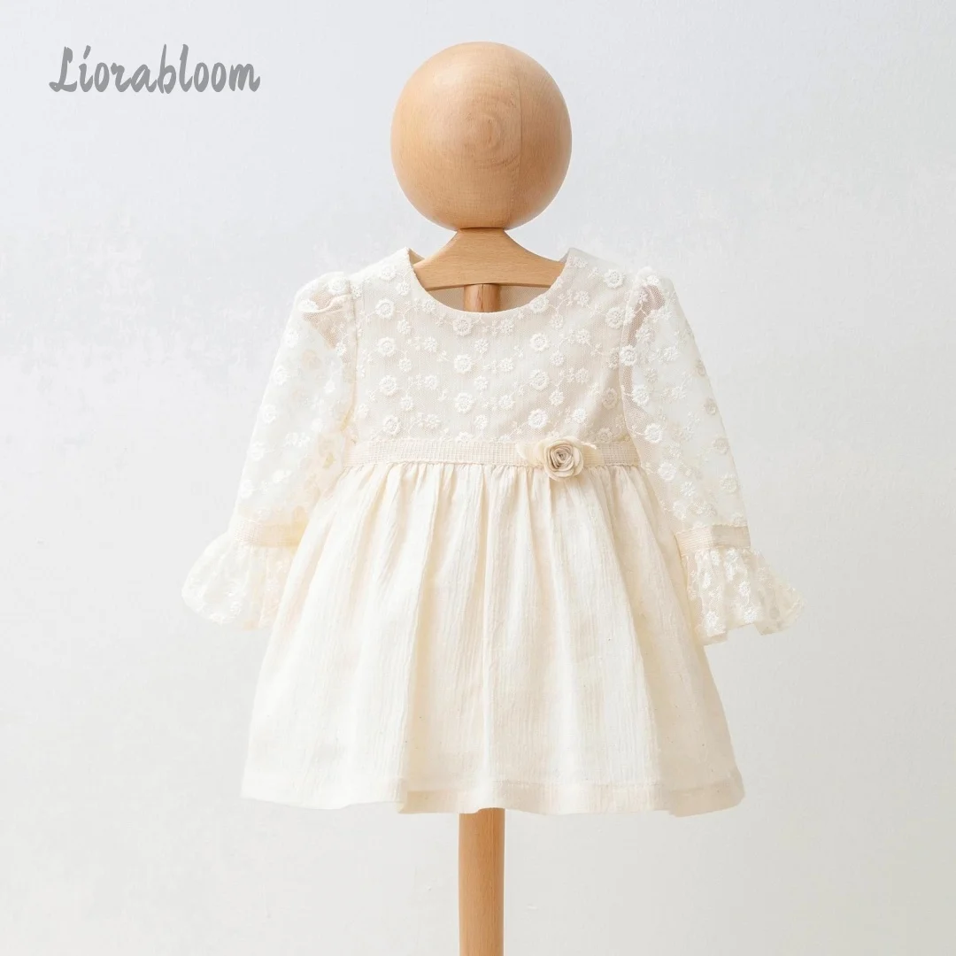 Girls' Lace Formal Dress Long-Sleeve Flower Girl Dress Floral Casual Dress Women's Wedding Party Attire Dress свадебное платье
Girls' Lace Formal Dress Long-Sleeve Flower Girl Dress Floral Casual Dress Women's Wedding Party Attire Dress свадебное платье