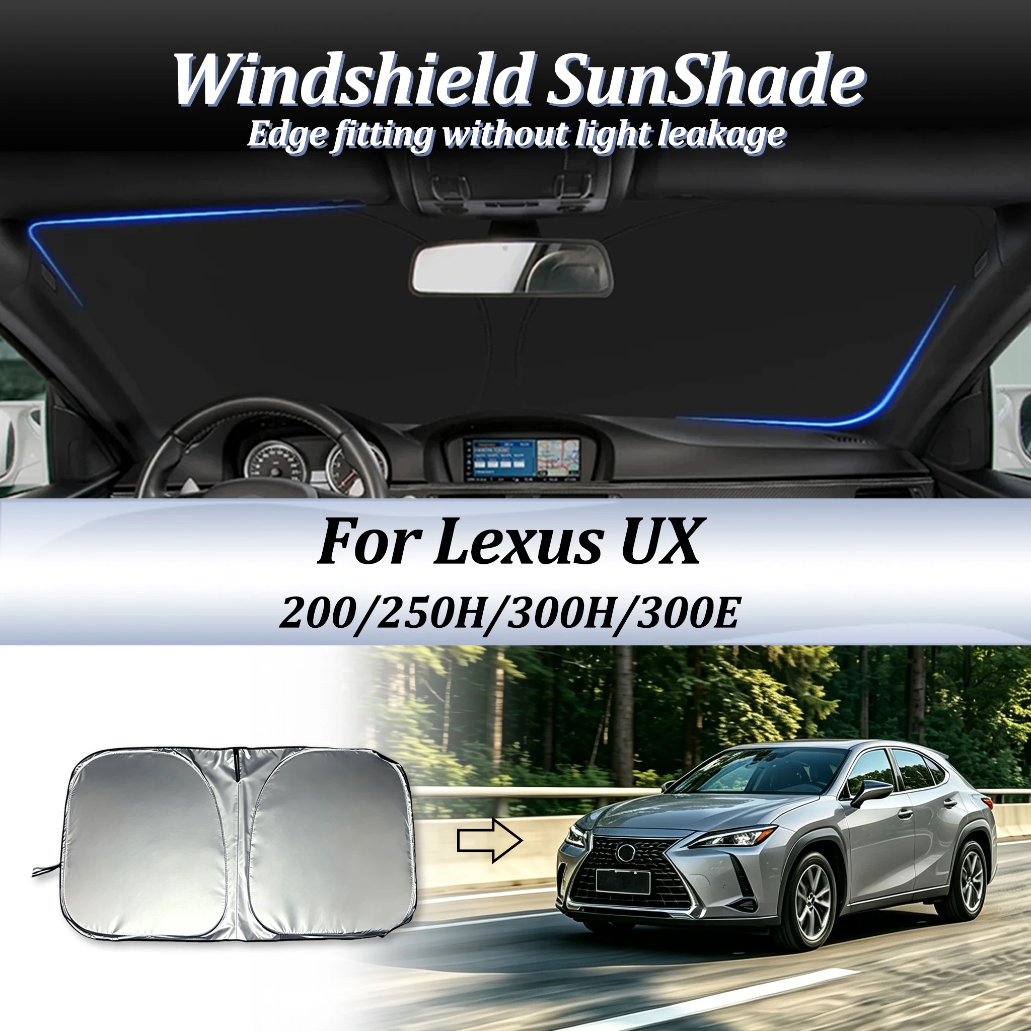 Car Windshield Sunshade For Lexus UX 200/250H/300H/300E Foldable Sun Shade Anti-UV Effective Sun Protection Auto Accessories
Car Windshield Sunshade For Lexus UX 200/250H/300H/300E Foldable Sun Shade Anti-UV Effective Sun Protection Auto Accessories