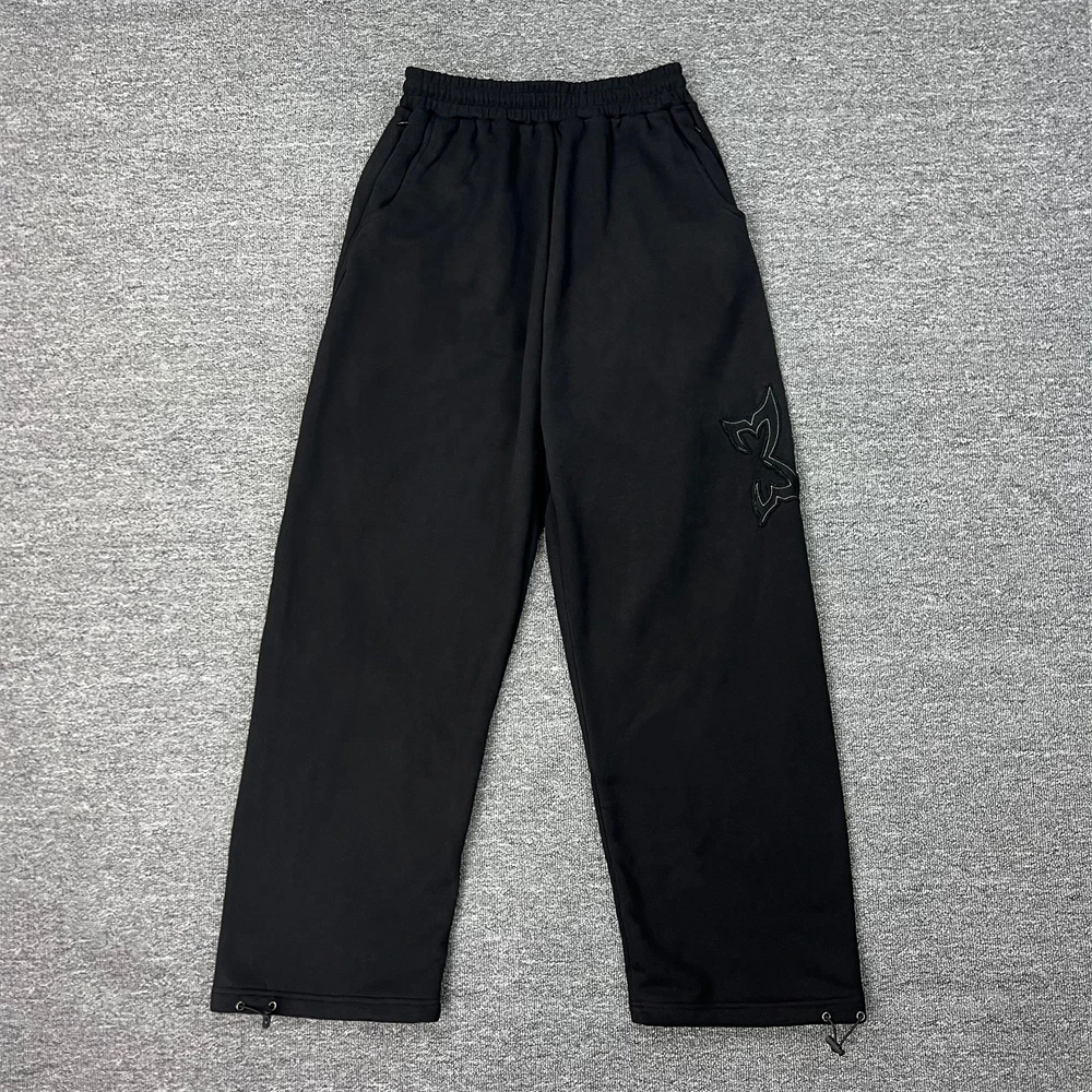 Black Patchwork Mertra Butterfly Embroidery Pattern Pants Men Women Heavy Fabric Trousers Jogger Drawstring Sweatpants
Black Patchwork Mertra Butterfly Embroidery Pattern Pants Men Women Heavy Fabric Trousers Jogger Drawstring Sweatpants