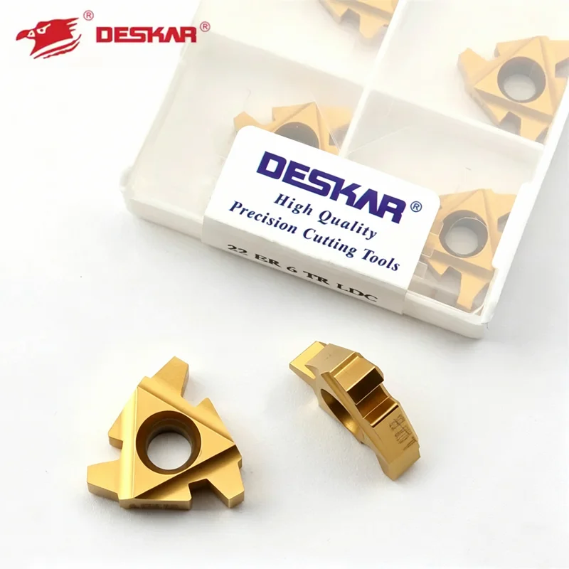 Deskar 100% Original 22Er 22Ir 4Tr 5Tr 6Tr Lda Ldc Threading Turning Tools Carbide Inserts Cnc Lathe Cutter Cutting Thread Blade
Deskar 100% Original 22Er 22Ir 4Tr 5Tr 6Tr Lda Ldc Threading Turning Tools Carbide Inserts Cnc Lathe Cutter Cutting Thread Blade