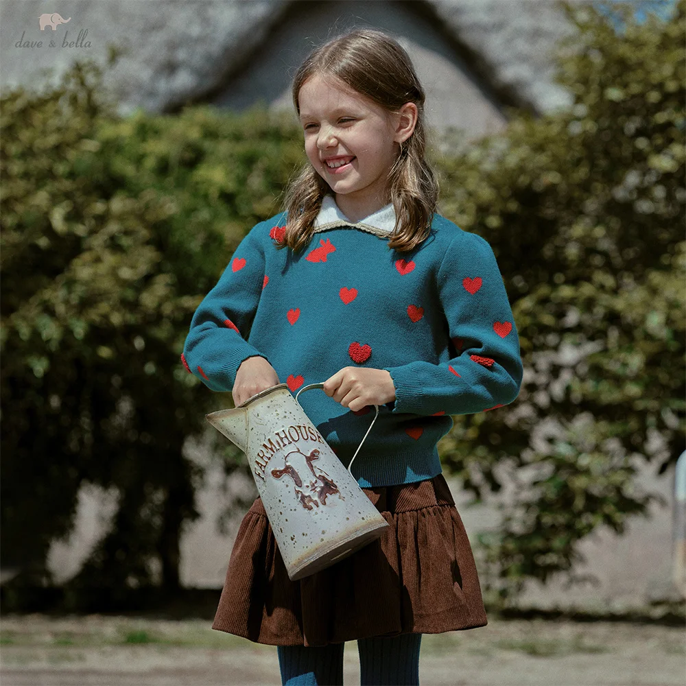 Dave Bella, осенне-зимний пуловер, свитер для девочек, детский хлопковый шерстяной топ с длинными рукавами, милая верхняя одежда, детская одежда DK4254963
Dave Bella, осенне-зимний пуловер, свитер для девочек, детский хлопковый шерстяной топ с длинными рукавами, милая верхняя одежда, детская одежда DK4254963