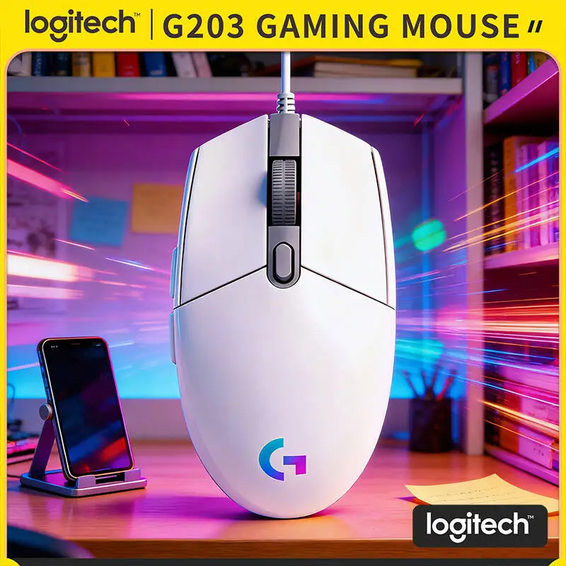 Logitech G203 Gaming Mouse 8000 DPI RGB Backlight 6 Buttons On-Board Memory 2-Year Warranty Multi-Device
Logitech G203 Gaming Mouse 8000 DPI RGB Backlight 6 Buttons On-Board Memory 2-Year Warranty Multi-Device