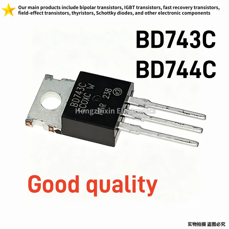 10PCS NEW BD743C NPN + BD744C PNP Transistor TO-220 110V 15A 90W Power Amplifier Switch Transistor Kit for Audio Power Supply
10PCS NEW BD743C NPN + BD744C PNP Transistor TO-220 110V 15A 90W Power Amplifier Switch Transistor Kit for Audio Power Supply