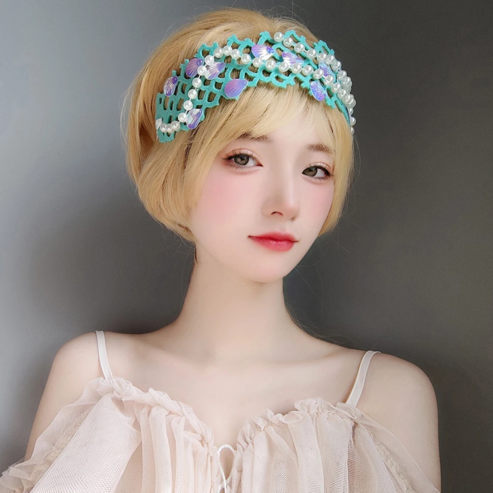 1pcs Elegant Sea Shell Imitation Pearl Headband Lightweight Felt Fabric Party Hair Decor Wedding Festival Masquerade Costume
1pcs Elegant Sea Shell Imitation Pearl Headband Lightweight Felt Fabric Party Hair Decor Wedding Festival Masquerade Costume
