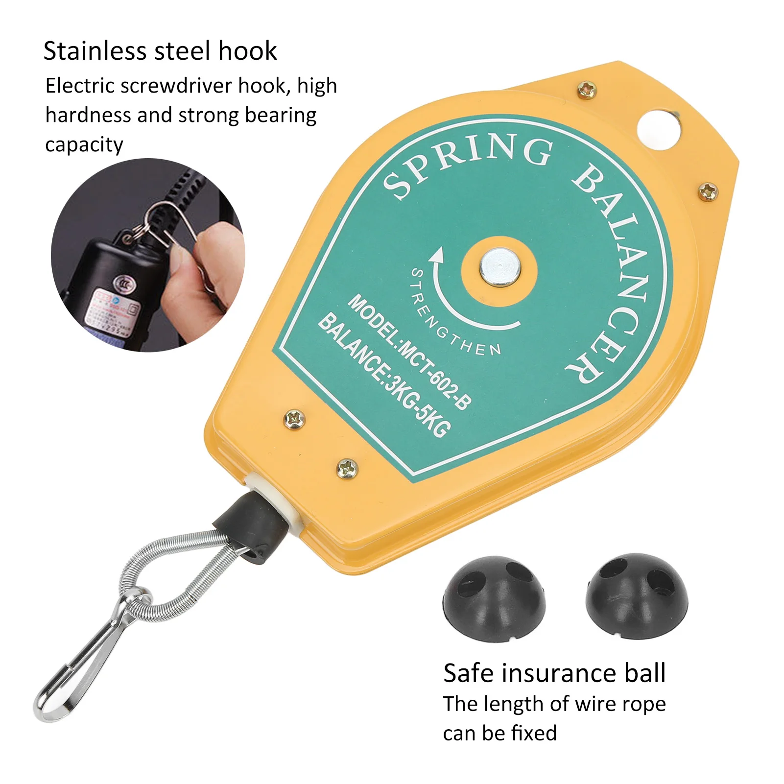 Spring Balancer 3 to 5Kg Load Bearing Retractable Tool Fixture Holder Hanging with Fittings Air Tool Parts Accessories
Spring Balancer 3 to 5Kg Load Bearing Retractable Tool Fixture Holder Hanging with Fittings Air Tool Parts Accessories