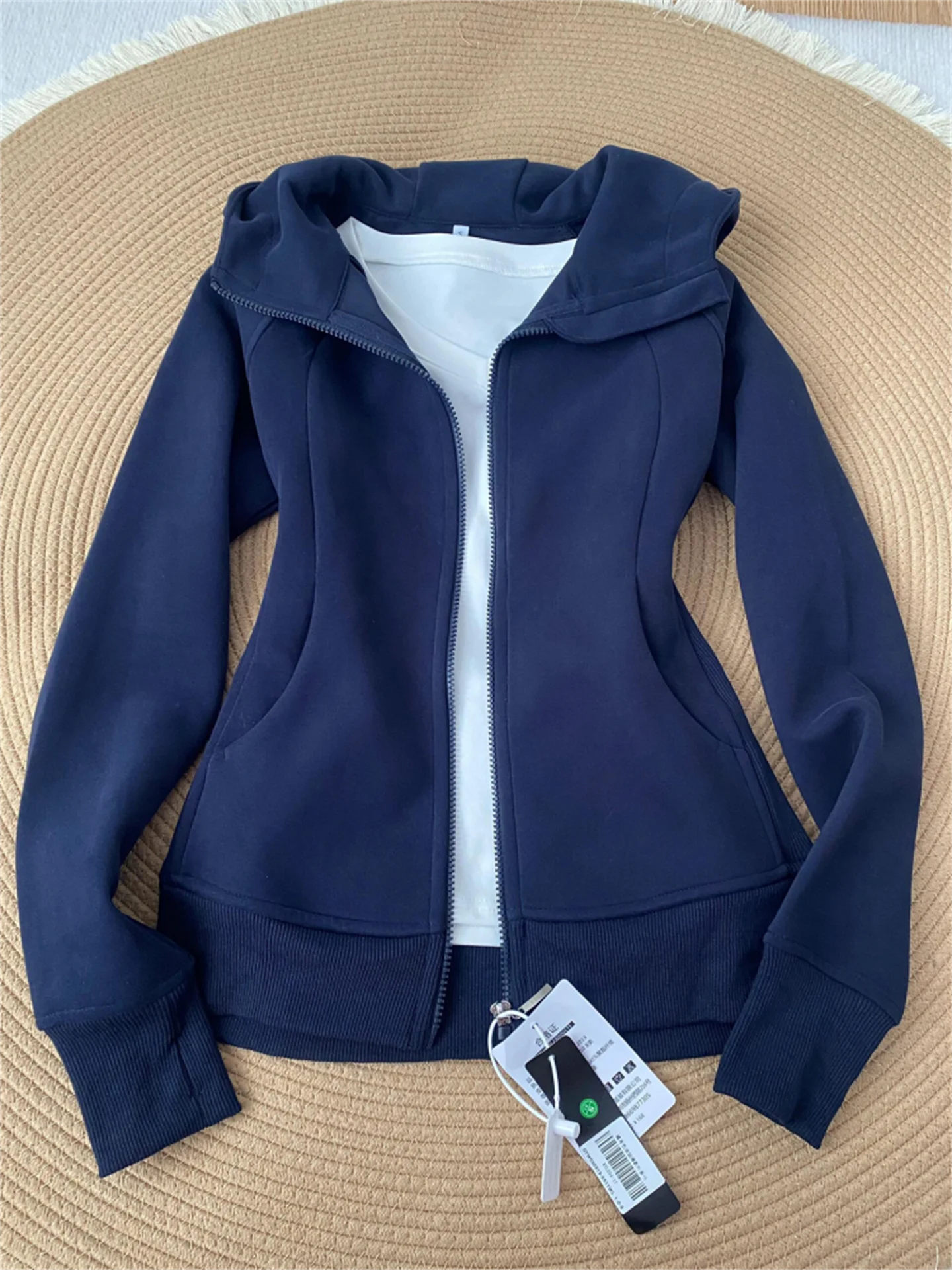 Slim Fit Long Sleeve Hoodie Jacket Women's Early Autumn Design Spicy Girl Zipper Top Cotton Polyester Blend Casual Outerwear
Slim Fit Long Sleeve Hoodie Jacket Women's Early Autumn Design Spicy Girl Zipper Top Cotton Polyester Blend Casual Outerwear