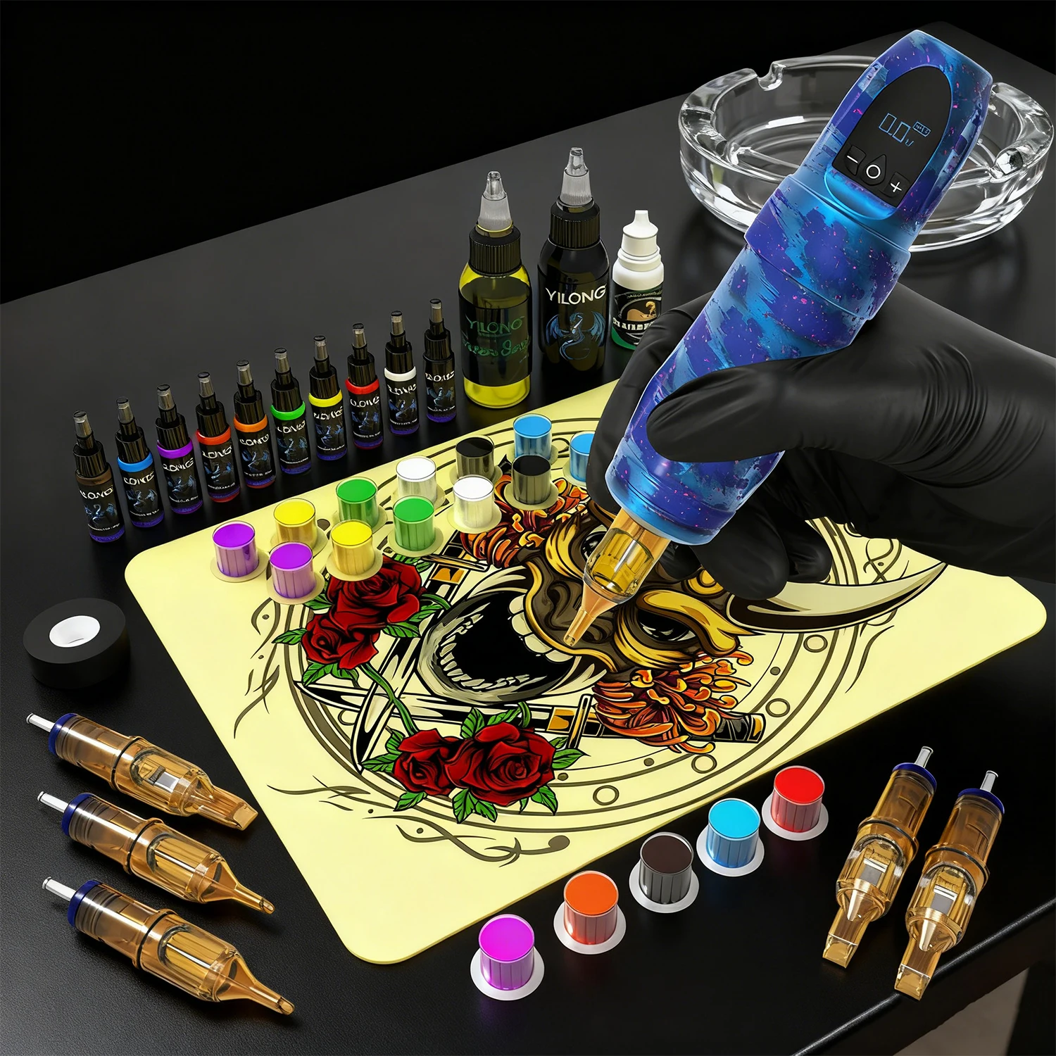 YILONG Complete Tattoo Kit New 1600MAH Tattoo Pen Kit For Permanent Makeup Tattoo Machine Kit Tattoo Battery Pen Tattoo Gun Kit
YILONG Complete Tattoo Kit New 1600MAH Tattoo Pen Kit For Permanent Makeup Tattoo Machine Kit Tattoo Battery Pen Tattoo Gun Kit