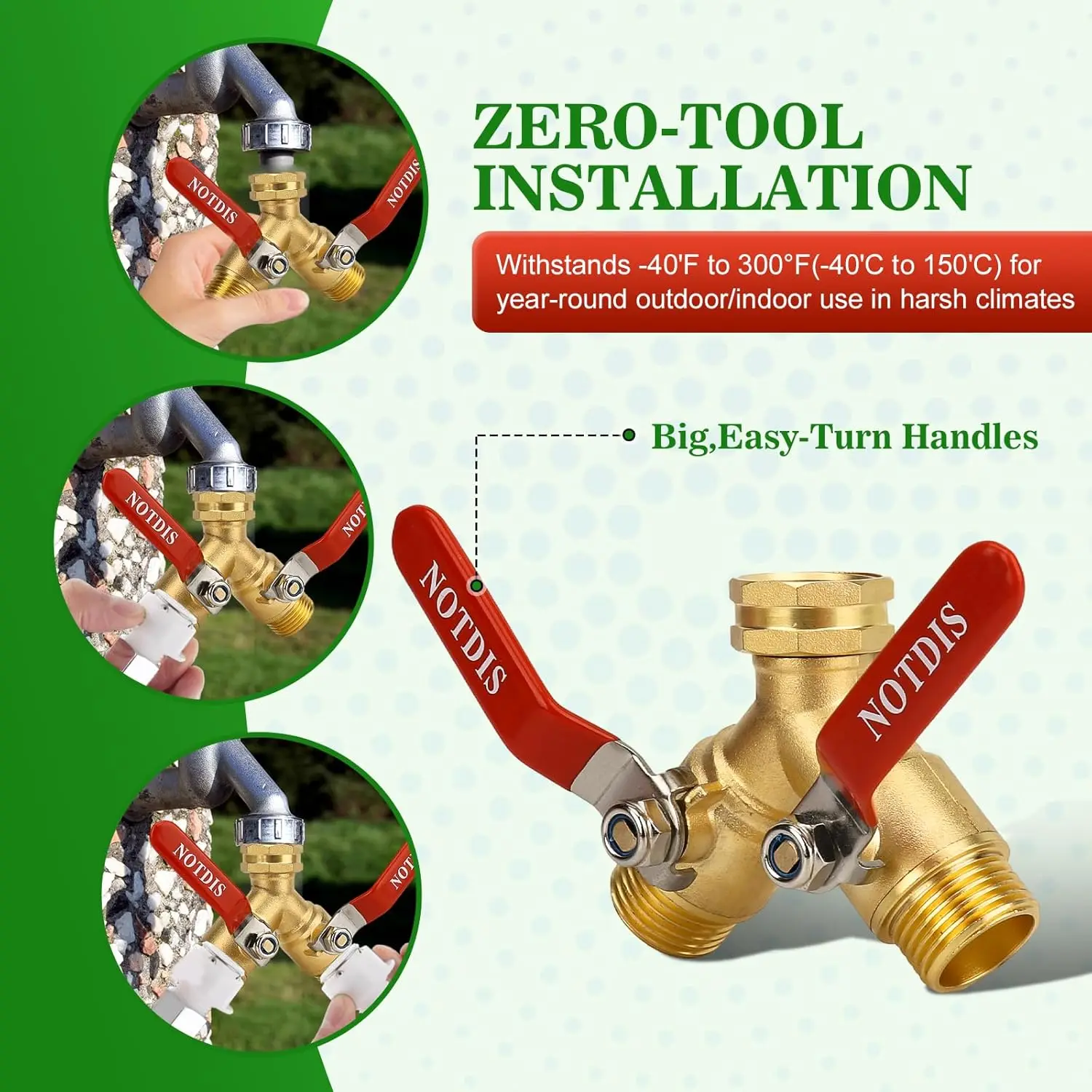 Y Valve 3/4 Inch GHT Thread Hose Splitter 2 Way Heavy Duty Brass Garden Hose Splitter Outdoor Full Flow Hose Splitter Connector
Y Valve 3/4 Inch GHT Thread Hose Splitter 2 Way Heavy Duty Brass Garden Hose Splitter Outdoor Full Flow Hose Splitter Connector