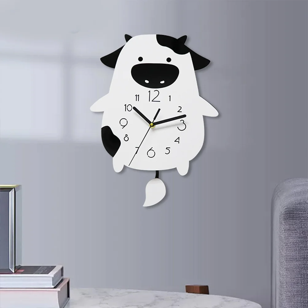 1Pcs Cow Shaped Cartoon Wall Clock Silent Mute Large Number Decorative Clock for Living Room Kitchen Bedroom Office 
1Pcs Cow Shaped Cartoon Wall Clock Silent Mute Large Number Decorative Clock for Living Room Kitchen Bedroom Office