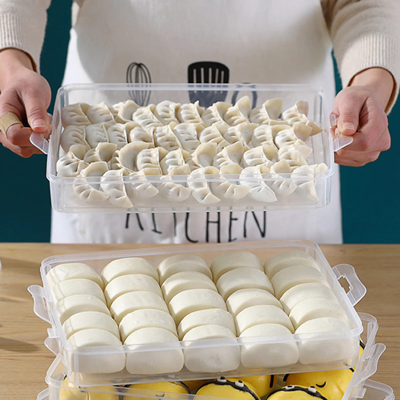 Dough Storage Box Plastic Reusable Dumpling Container Fridge ganizer Large Capacity Kitchen Refrigerator Holder
Dough Storage Box Plastic Reusable Dumpling Container Fridge ganizer Large Capacity Kitchen Refrigerator Holder