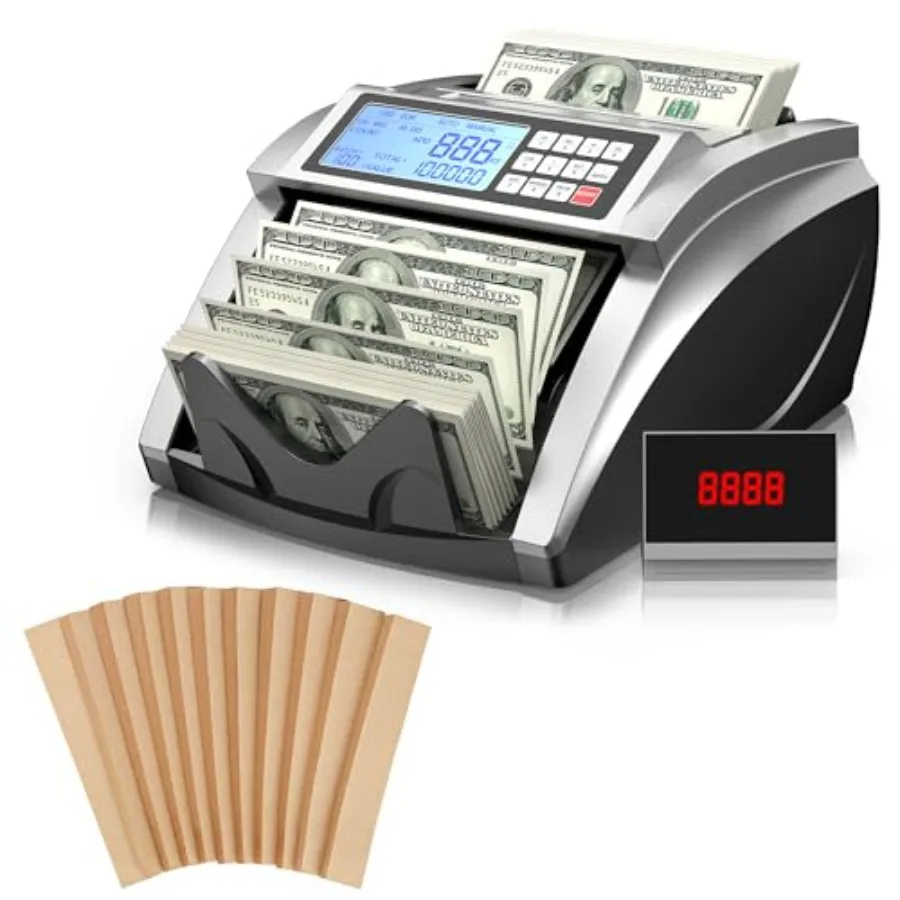 Money Counter Cash Counting Machine for office use, ABS plastic body, black color, high-speed automatic counting and batch sort
Money Counter Cash Counting Machine for office use, ABS plastic body, black color, high-speed automatic counting and batch sort