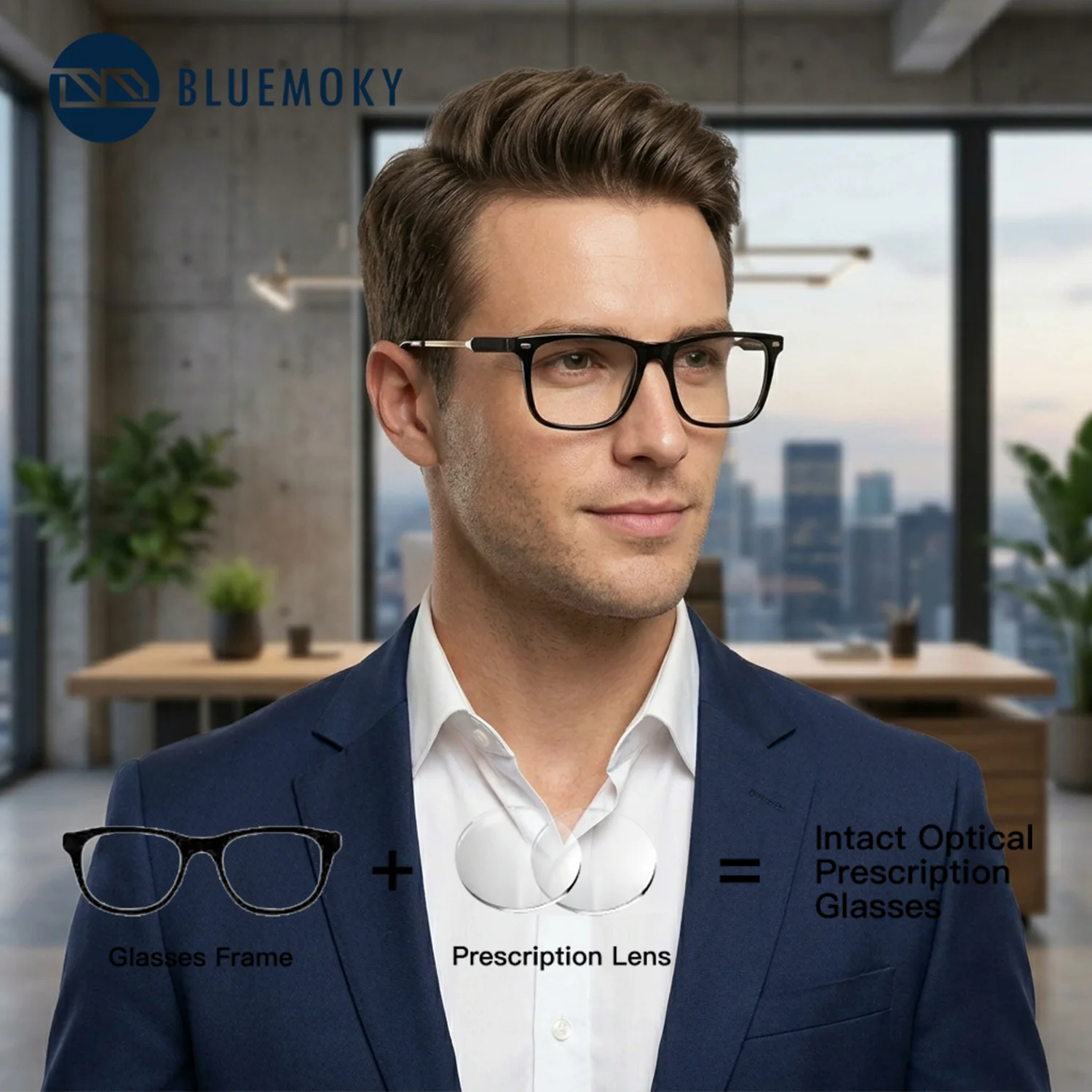 BLUEMOKY (L Size) Handmade Acetate Prescription Men's Glasses for Sight Rectangle Optical Lenses Myopia Degree Eyeglasses
BLUEMOKY (L Size) Handmade Acetate Prescription Men's Glasses for Sight Rectangle Optical Lenses Myopia Degree Eyeglasses