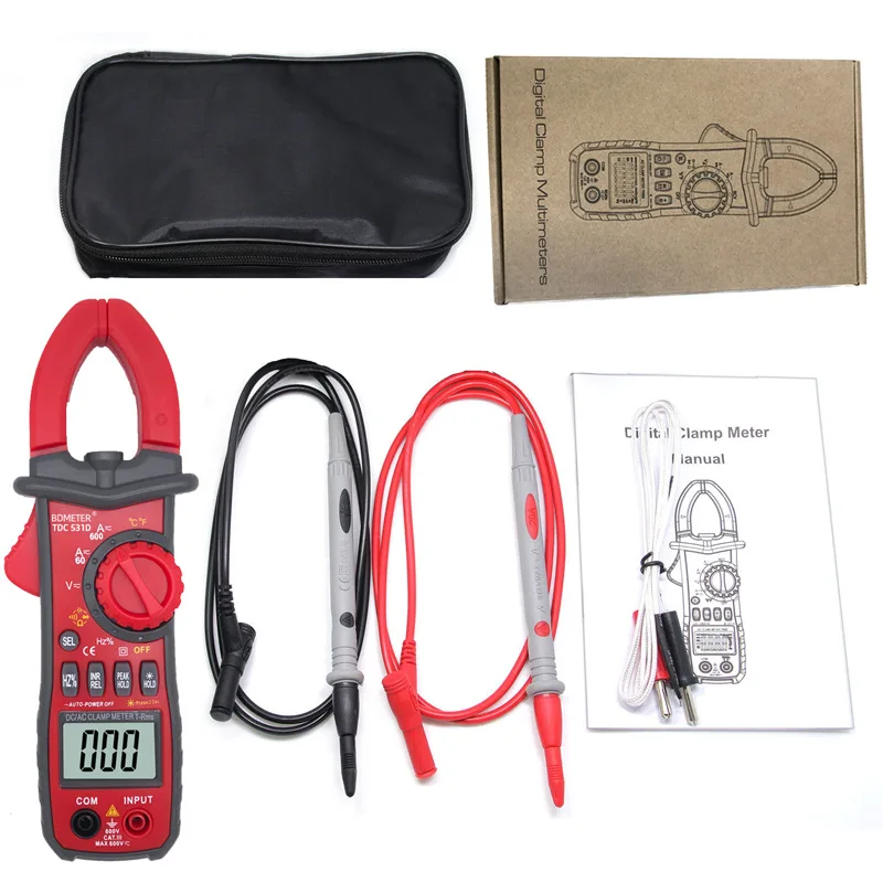 High Precision Digital Plier-Type Current Meter Digital Display Voltage Ammeter Handheld 600A AC/DC Clamp-Type Multimeter
High Precision Digital Plier-Type Current Meter Digital Display Voltage Ammeter Handheld 600A AC/DC Clamp-Type Multimeter