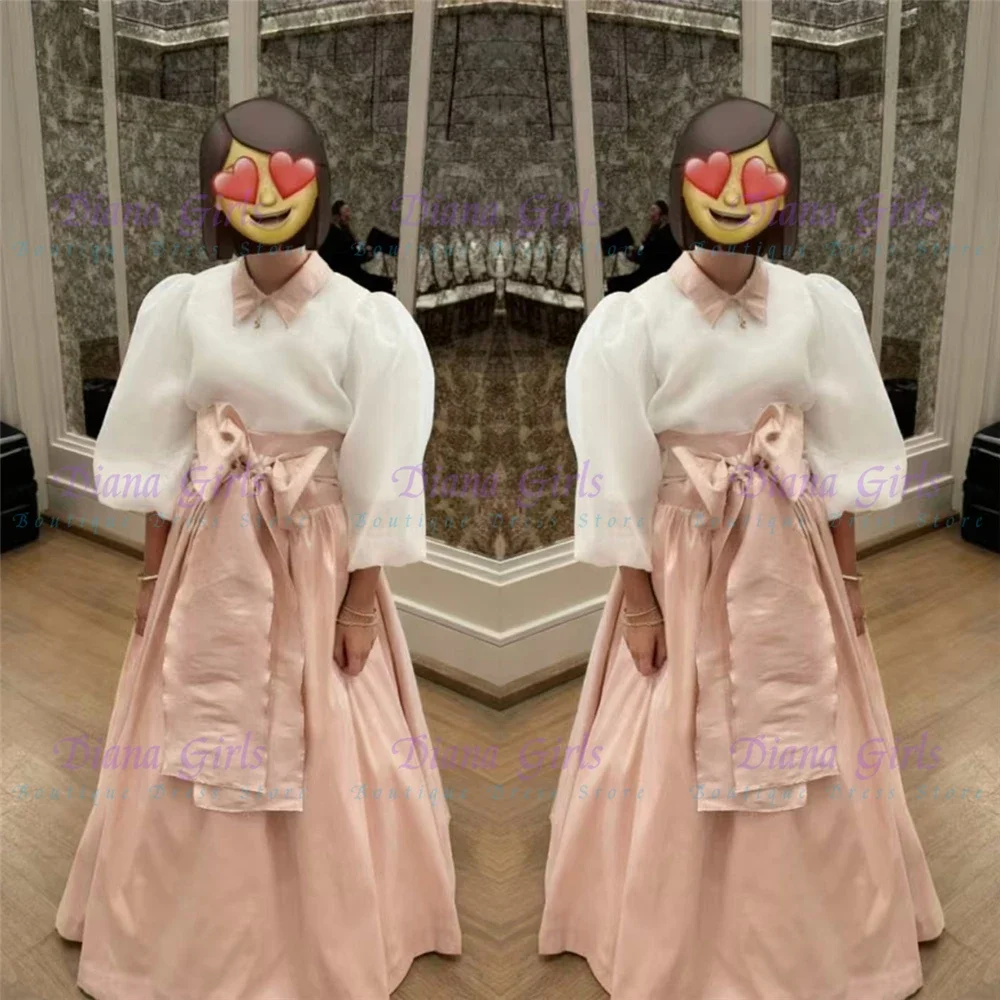 Gorgeous Flower Girl Dress Quality White with Pink Satin Fluffy with Exquisite Big Bow Belt for Kids Birthday Party Evening Gown
Gorgeous Flower Girl Dress Quality White with Pink Satin Fluffy with Exquisite Big Bow Belt for Kids Birthday Party Evening Gown