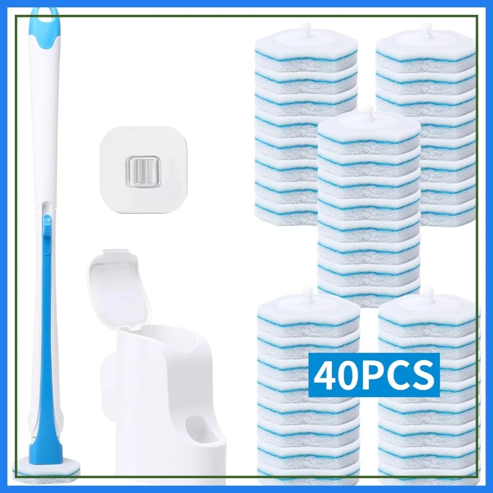 Disposable Toilet Brush with 40 Refills, Wall Mounted Long Handle Cleaning System with Storage Caddy
Disposable Toilet Brush with 40 Refills, Wall Mounted Long Handle Cleaning System with Storage Caddy