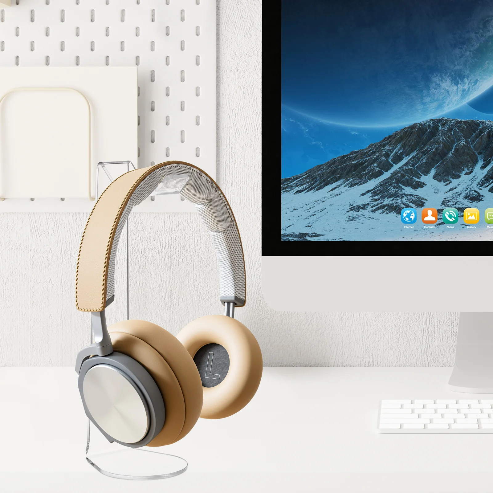 Acrylic Headphone Holder Stand Desktop Hanger for Gaming Headsets Space Saving Rack Mount for Earphones Cables Adapters
Acrylic Headphone Holder Stand Desktop Hanger for Gaming Headsets Space Saving Rack Mount for Earphones Cables Adapters