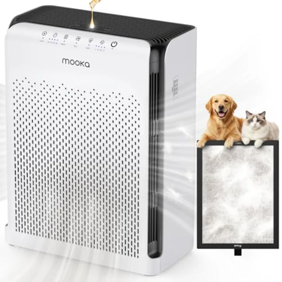 Air Purifiers for Home Pets Large Room 2200ft with ECO Mode, 20dB Ultra-Quiet HEPA Air Filter for Bedroom with Aromatherapy Nig
Air Purifiers for Home Pets Large Room 2200ft with ECO Mode, 20dB Ultra-Quiet HEPA Air Filter for Bedroom with Aromatherapy Nig